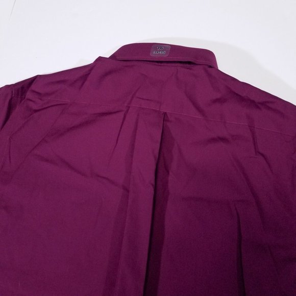 Stafford Wrinkle-Free Pink Long Sleeve Dress Shirt - Picture 11 of 12